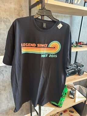 GILDAN Black 'Legend Since May 2005' Graphic Tee